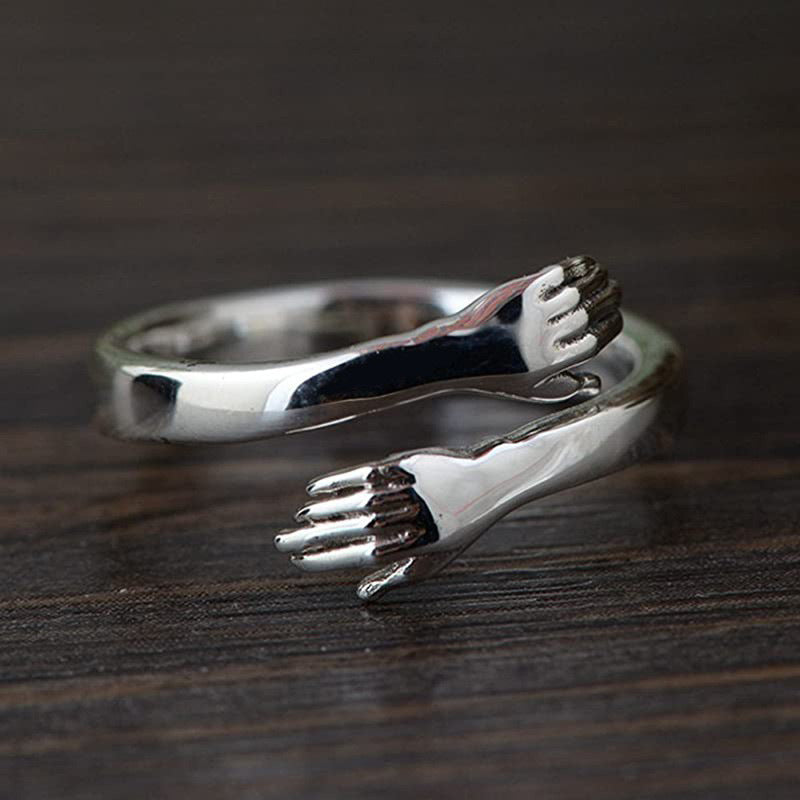 Hug Motif Adjustable Ring