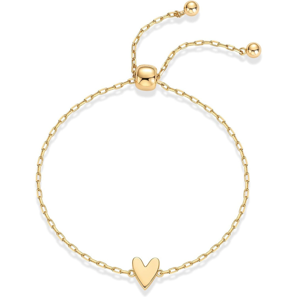 Heart Chain Bracelet in gold with small heart