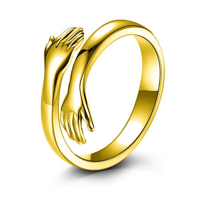 Hug Motif Adjustable Ring