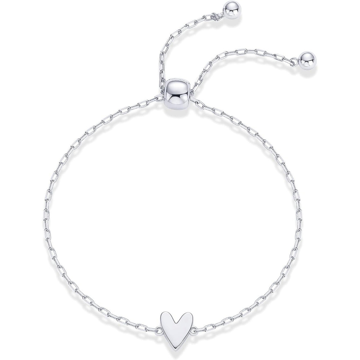 Heart Chain Bracelet in silver with small heart