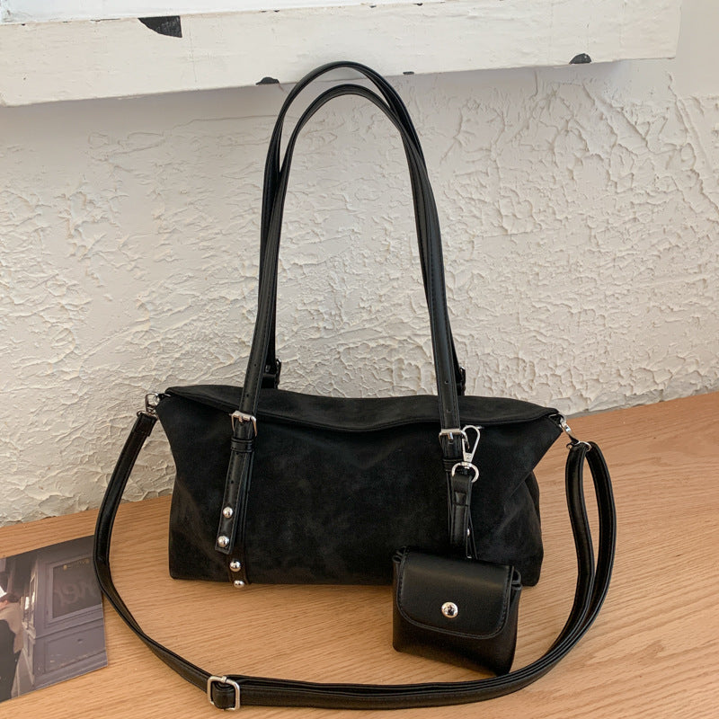 Frosted Crossbody Bag in black