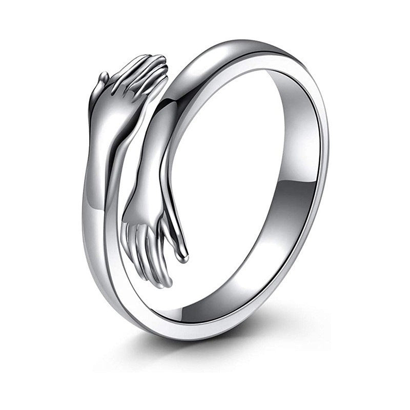 Hug Motif Adjustable Ring
