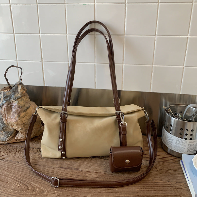 Frosted Crossbody Bag in khaki